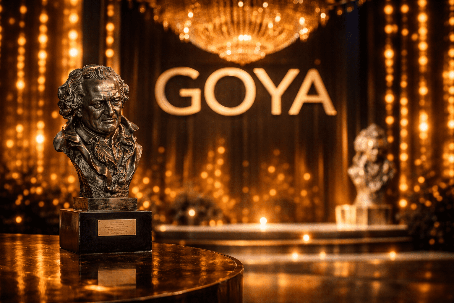 escenario de la gala de los Goya 2025 con presentadores y premiados