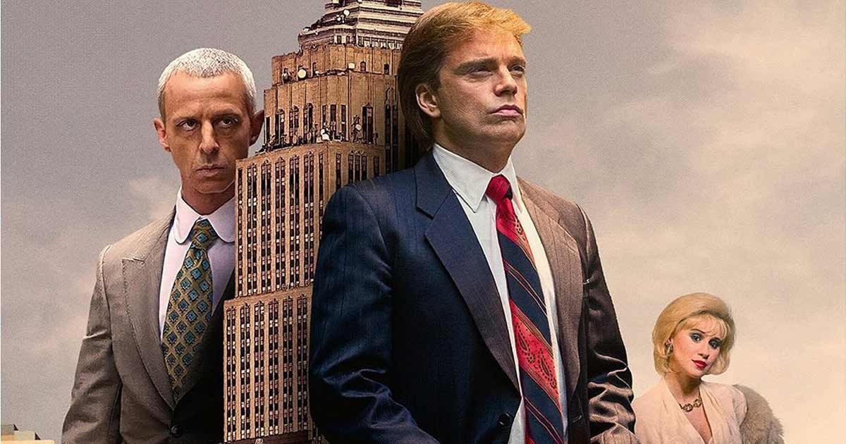 Sebastian Stan caracterizado como joven Donald Trump en The Apprentice