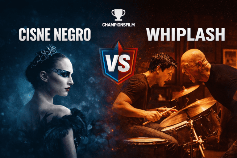 Comparativa Cisne Negro vs Whiplash cine obsesión artística