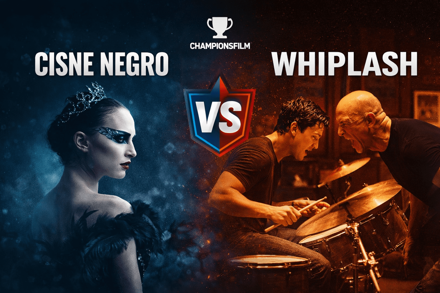 Comparativa Cisne Negro vs Whiplash cine obsesión artística